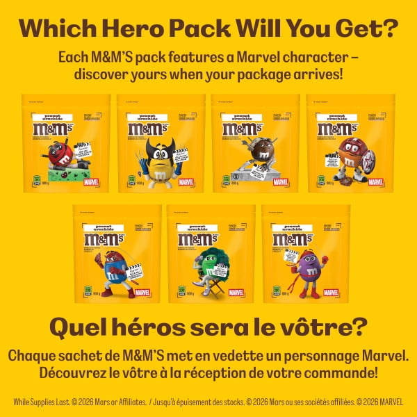 M&M'S, Peanut Milk Chocolate Candies, Pantry Size Share Bag, 800g