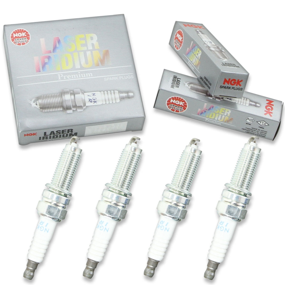 4 pc NGK 7751 Laser Iridium Spark Plugs for 12290-R70 -A010-M1 12290-R70-A01 12290R70A010M1 Ignition Wire Secondary Fits select: 2016-2018,2020-2023 JEEP GRAND CHEROKEE