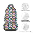 thumbnail image 4 of Daiia Colorful Alpaca Printed Car Seat Cover - Waterproof & Sweatproof - Universal Fit, Machine Washable, Non-Slip - Seat Protector for Car, Truck, SUV, Van (1 Pack), 4 of 5