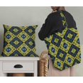 thumbnail image 5 of Soimoi Yellow Georgette Viscose Fabric Check & Geometric Printed Fabric 1 Yard 42 Inch Wide, 5 of 5