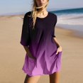 thumbnail image 2 of Wyzesi Maternity Jumpsuit Long Sleeve Ribbed Women Gradient Print Short Sleeve Jumpsuit Short Loose Backless Jumpsuits Rompers Long Sleeve Jumpsuit for Women Casual Womens Jumpsuits Dressy, 2 of 7