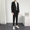 thumbnail image 3 of Trajes y blazers completos para hombre, tendencias de primavera y otoño, trajes, conjunto de 2 piezas, ropa informal masculina de alta calidad 2024, ropa elegante, 3 of 4