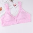 thumbnail image 3 of Herrnalise Women's Lace Edge Vertical Stripe Back Bra Padded Bra Wireless Lingerie For women, 3 of 3