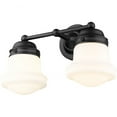 thumbnail image 1 of 2 Light Vanity Light Fixture in Transitional Style-9.5 inches Tall and 15.5 inches Wide-Matte Black Finish Bailey Street Home 372-Bel-4652411, 1 of 1