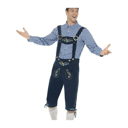 Adult's Mens Deluxe Traditional Oktoberfest Rutger Bavarian Lederhosen Costume