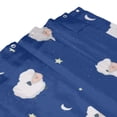 thumbnail image 4 of Shower Curtain, Moon lamb Waterproof Fabric Plastic Shower Curtain, Drying Fast Bathroom Curtain with 9 Buttonholes, Ruffle Shower Curtain 60x72in, 4 of 8