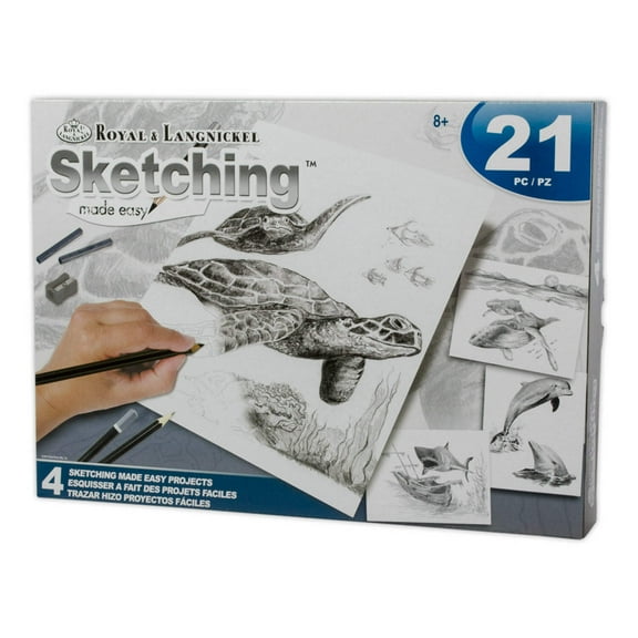 Royal & Langnickel Sketching Made Easy™ 21pc Sea Life 4 Project Box Set