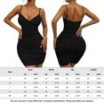 thumbnail image 2 of Mini vestido de mujer sin espalda con pliegues vestido ajustado sexy traje diario (negro L) Tmvgtek Para estrenar, 2 of 2