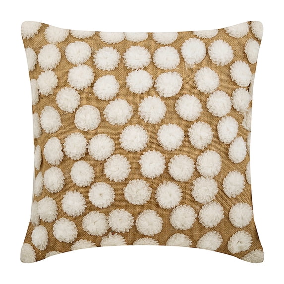 Cushion Cover For Chair, Throw Pillow Covers, Pillow Covers 18x18 inch (45x45 cm) Beige, Cotton Throw Pillow Covers, Handmade Pillow Covers, Contemporary, Floral - Tissue Blooms