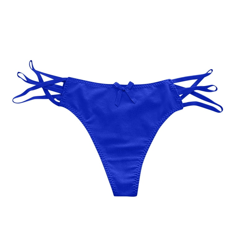 Aayomet Panties For Women Underwear Hollow Lace-up Crochet Out Panties Panty  Lace For Women Women's Panties,Blue One Size 