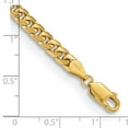 thumbnail image 4 of 14k Yellow Gold Solid Polished 4.3mm Domed Curb Chain Bracelet 7 Inch Lobster Claw Jewelry Gifts for Women, 4 of 4