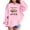 Pink, variant on Trendfront Girls Cute Funny Cartoon Sloth Letter Graphic Hoodies Long Sleeve Kangaroo Pocket Fall Winter Casual Pullover Sweatshirt Tops
