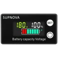 thumbnail image 1 of Litio ácido LiFe PO4 Voltímetro digital Indicador carga batería automóvil Probador voltaje LiFePO4 plomo-Ácido capacidad DC 8V-100V LCD, 1 of 9