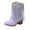 Purple, variant on Girls Cowgirl Boots Western Round Toe Cowgirl Boots for Boys Girls Toddler/Little Kid/Big Kid,Pink 7-8 Years
