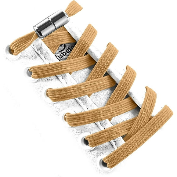 Elastic No Tie Shoelaces with Metal Buckles - For Sneakers, Board Shoes, Casual Shoes