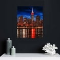 thumbnail image 4 of Wuche  New York City Canvas Wall Art Manhattan Skyline Night View Picture Painting Modern Giclee Canvas Prints Home Office Living Room Wall Decoration, 4 of 4