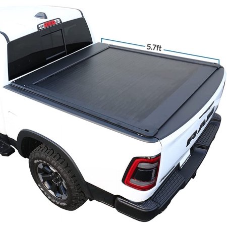 Syneticusa Aluminum Automatic Retract Hard Tonneau Cover for 2009-2024 Ram 1500 5.7ft Bed