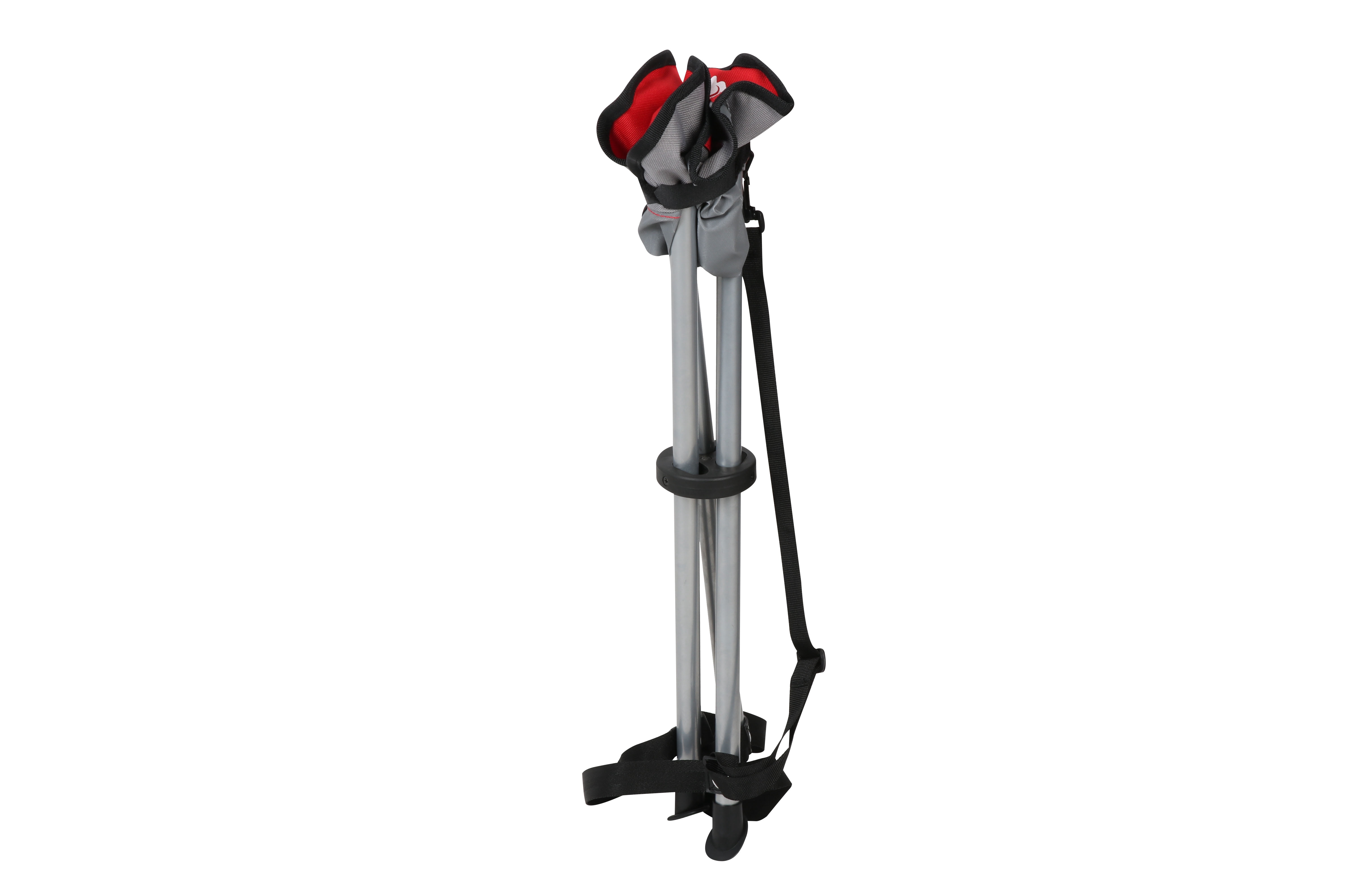 Ozark Trail Tripod Camp Stool with Carry Strap, Polyester, Red, 2 Pounds