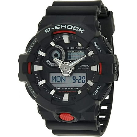 Casio 2018 GA700-1ACR Watch -Digi Super LED 3D Black/Red