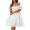 White, variant on KOMOO Women Puff Sleeve Tulle Dress Fairy Ruffle Flowy Mesh Princess Dress Flowy Bubble Skirt Mini Dress