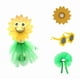 thumbnail image 3 of Uuiauoio Festival Party Porch Costume，Porch Goose Sunflower Outfit, Porch Goose Outfit Include Sunflower Headpiece Sunglasses Green Tutu Skirt for Garden Yard Decor, 3 of 3