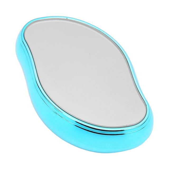Borrador para quitar el vello, herramienta de eliminación portátil, segura e indolora, borrador físico lavable para el vello, color azul