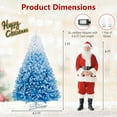 thumbnail image 3 of Gymax 7 FT Artificial Christmas Tree Hinged Snow Flocked Xmas Tree w/ 1264 Branch Tips, 3 of 10