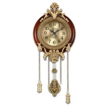Aero Snail 9" Pendulum Wall Clock, Solid Wood, Battery Operated, Vintage Quartz Clock 205B