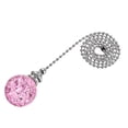 thumbnail image 1 of Unique Bargains Ceiling Fan Pull Chain Light Lighting Accessories Extension Ice Cracked Crystal Ball Pendant Pink, 1 of 6