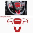 thumbnail image 2 of Red Steering Wheel Cover Trim for Jeep Dodge Charger, 2 of 5