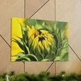 thumbnail image 1 of BeABetterHumanStore Yellow Sunflower Canvas Wall Hanging Home Art Floral Room Painting, 1 of 7