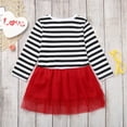 thumbnail image 4 of Toddler Girl Valentine's Day Dress Heart Cane Print Long Sleeve A-Line Casual Dress Little Girls Spring Fall Dresses Fashion Cute, 4 of 7