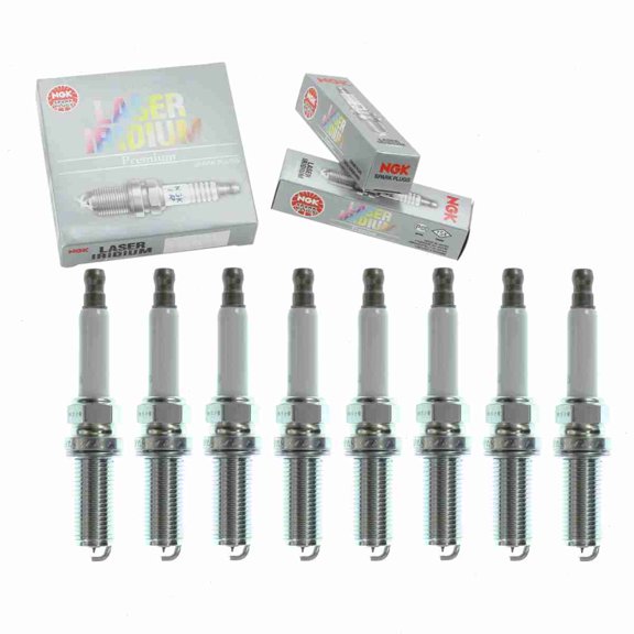 8 pc NGK Laser Iridium Spark Plugs compatible with Jaguar XJ 5.0L V8 2010-2019