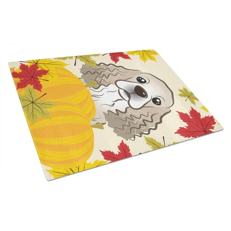 

Caroline s Treasures Cocker Spaniel Thanksgiving Glass Cutting Board Large