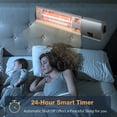 thumbnail image 6 of JP OUTDOOR 1500W Stainless Steel Electric Ceiling Mounted Patio Heater, 6 of 8