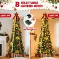 thumbnail image 6 of Lookfly 7.5FT Pre-Lit Christmas Tree,Green Pop Up Christmas Trees for Indoor Holiday Party Decorations, 6 of 9