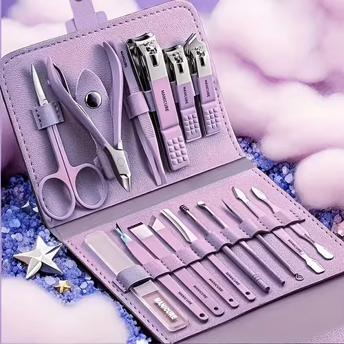 16 Piece Professional Nail clipper Set in soft compact case