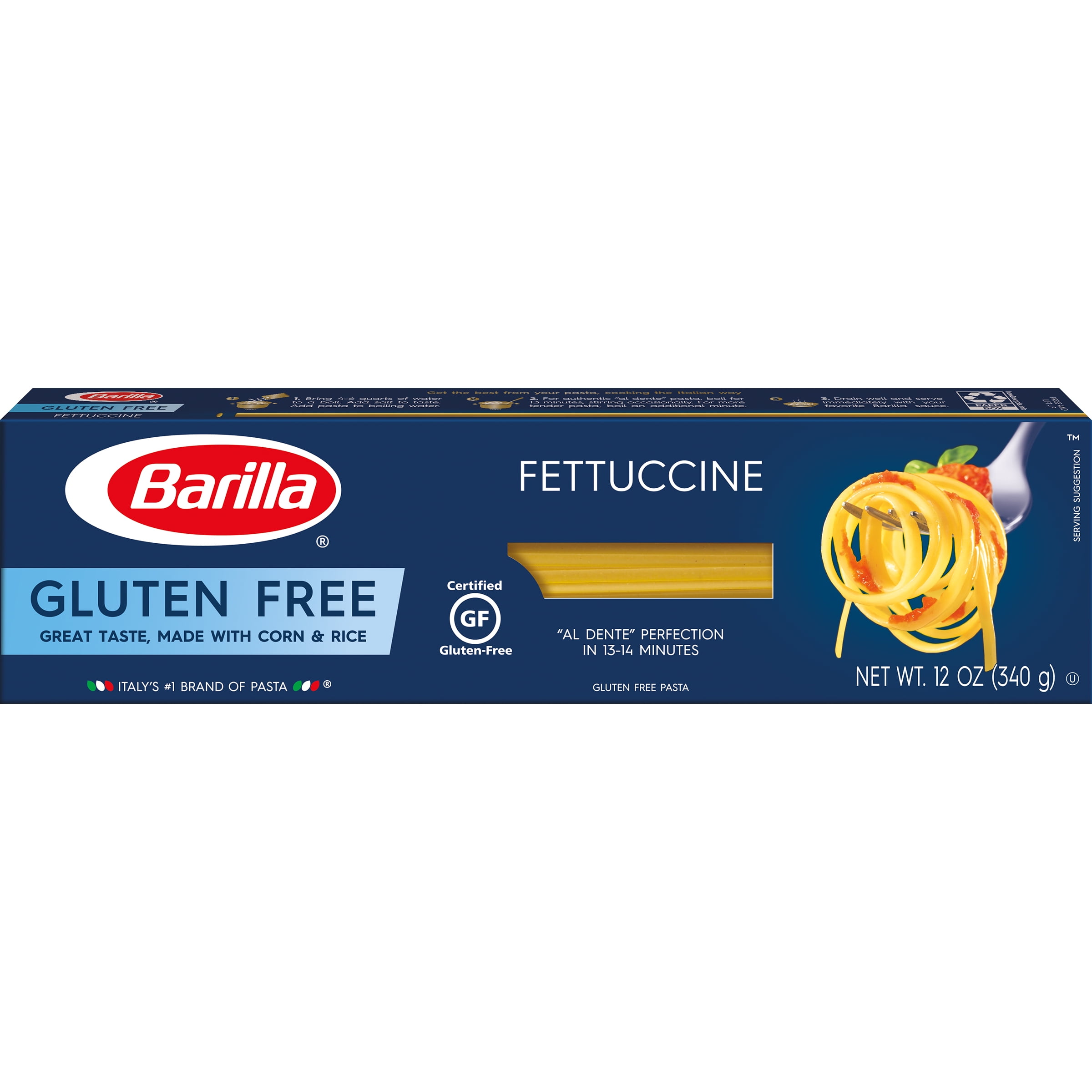 Barilla® Gluten Free Pasta Fettuccine 12 oz - Walmart.com