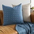 thumbnail image 4 of Fenna Woven Coastal Pillow Cover in Blue, White, 4 of 5