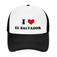 thumbnail image 2 of I Heart El Salvador Love El Salvador Pride Funny Trucker Hat Mesh Cap Unisex, 2 of 5