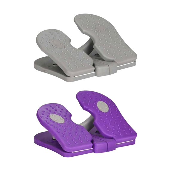 2x Folding Portable Stepper Household Fitness Stepping Machine Office Violet and Gray