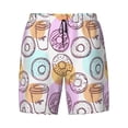 thumbnail image 4 of Lsque Mens Swim Trunks Donuts and Coffee Pattern - Bathing Suit Compression Liner - Beach Swim Shorts Swimwear - (S-3XL) - Stretch Quick Dry -3X-Large, 4 of 9