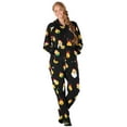 thumbnail image 3 of Footed Pajamas - Merry Emoji Adult Hoodie Fleece One Piece - Adult - Small (Fits 5'5 - 5'7"), 3 of 5