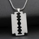thumbnail image 4 of Collar con etiqueta de Cruz de Rayo de acero inoxidable para hombre y mujer, collar con etiqueta de perro, Calavera, mariposa, Punk, regalo de joyería para hombre, 1 ud., 4 of 4