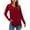 Red, variant on Darzheoy Womens Tops Hoodless Fashion V-Neck Fall Winter Long Sleeve Sweatshirts Pullover Side Split Lightweight Drop Shoulder Loungewear Printed Blouses