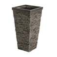 thumbnail image 3 of Christopher Knight Home 30" Tall MGO Indoor Outdoor Square Planter Pot with Stone-Effect, Gray, 3 of 11