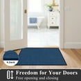 thumbnail image 5 of Bathroom Rugs Sets 3 Pieces, Ultra Thin Bath Mats Fit Under Door, Absorbent Quickly Dry Rubber Backing Braided Bath Mat Set, 5 of 9