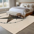 thumbnail image 5 of Area Rug 72×108in, Vintage Texas Star Floor Carpet Living Room Rug, Western Theme Pentagram on Linen Non-Slip Welcome Mat Indoor Rugs for Bedroom Dining Room, 5 of 9