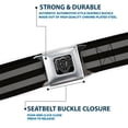 thumbnail image 6 of Buckle-Down Belt, Seatbelt Buckle Belt, Stripes Black Gray, 34 to 52 Inches, 6 of 8