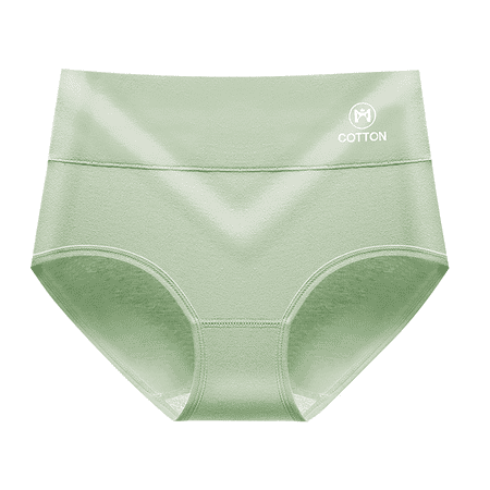 Fulorrnie Underwear for Women Tummy Control High Waist Seamless Comfort Panties Briefs Elastic Banded Panty  Green  XXL
